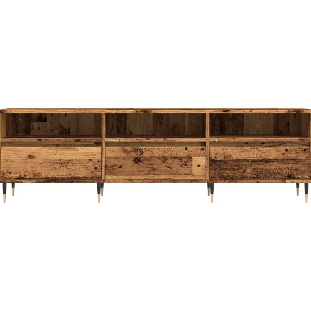 vidaXL Mueble de TV madera ingeniería madera envejecida 150x30x44,5 cm Madera antigua Sale