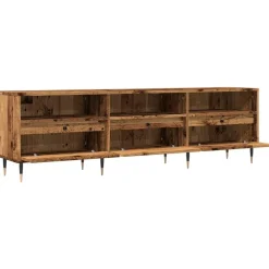 vidaXL Mueble de TV madera ingeniería madera envejecida 150x30x44,5 cm Madera antigua Sale