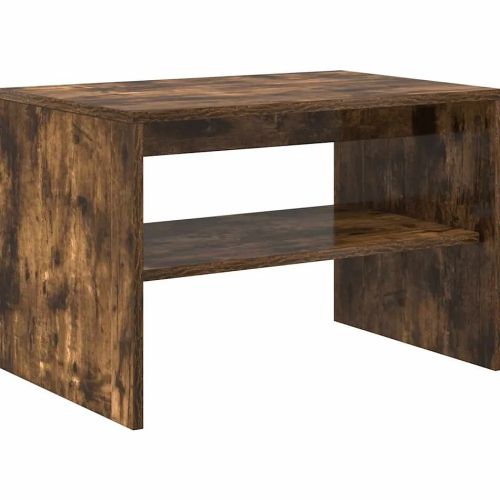 vidaXL Mueble de TV madera de ingeniería 60x40x40 cm Roble ahumado New