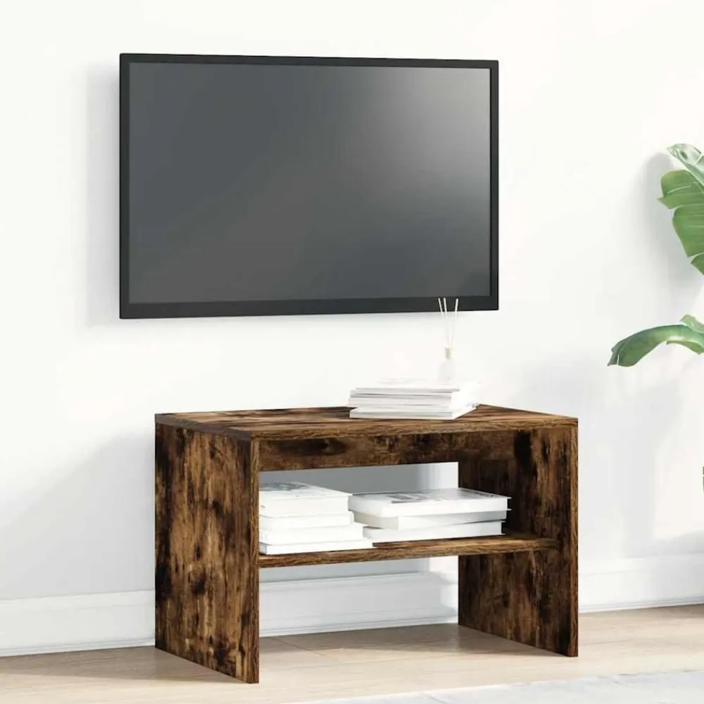 vidaXL Mueble de TV madera de ingeniería 60x40x40 cm Roble ahumado New