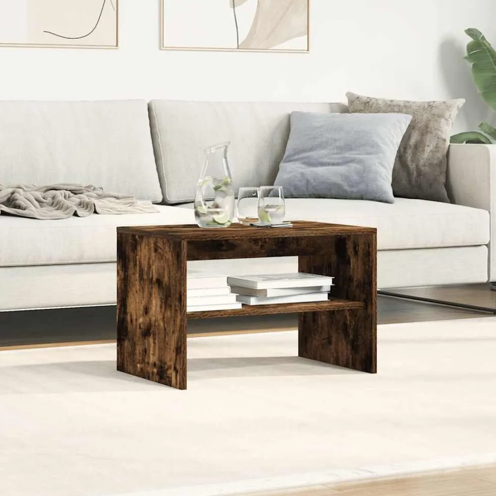 vidaXL Mueble de TV madera de ingeniería 60x40x40 cm Roble ahumado New