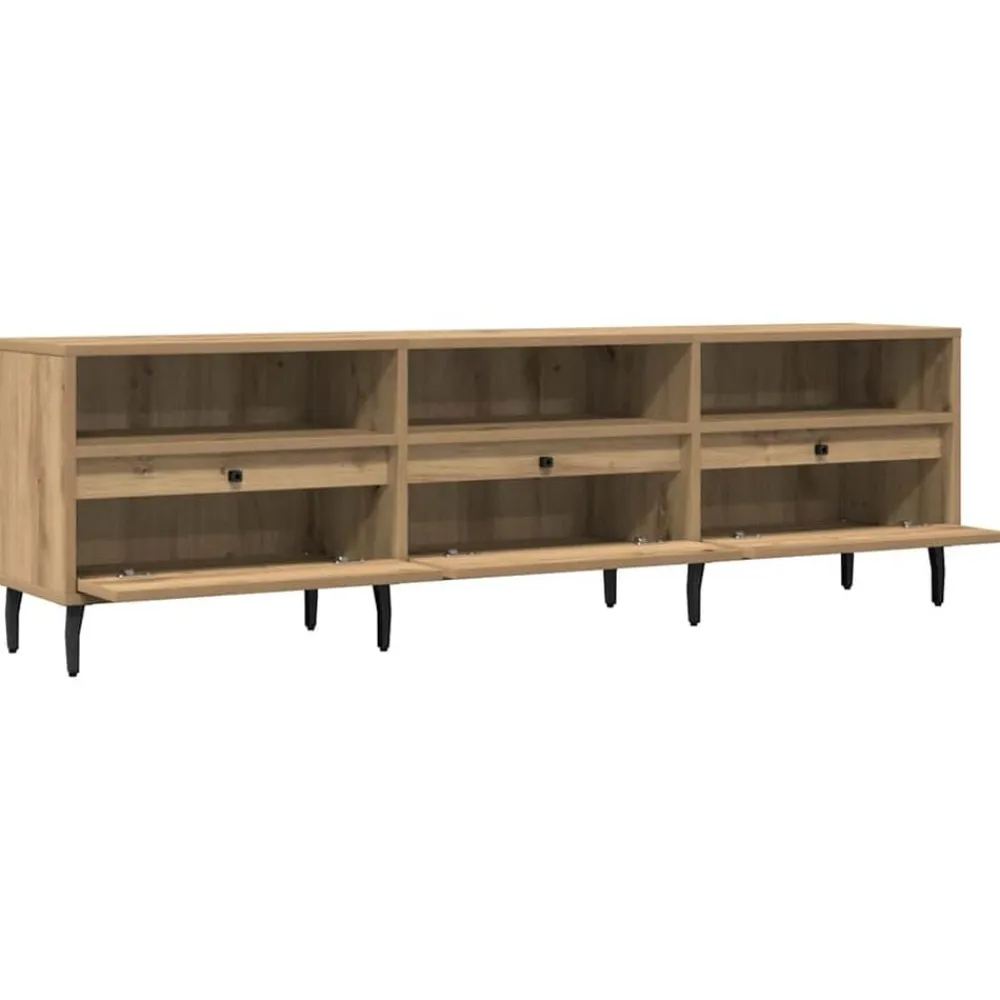vidaXL Mueble de TV madera de ingeniería 150x30x44,5 cm Roble artisan Discount
