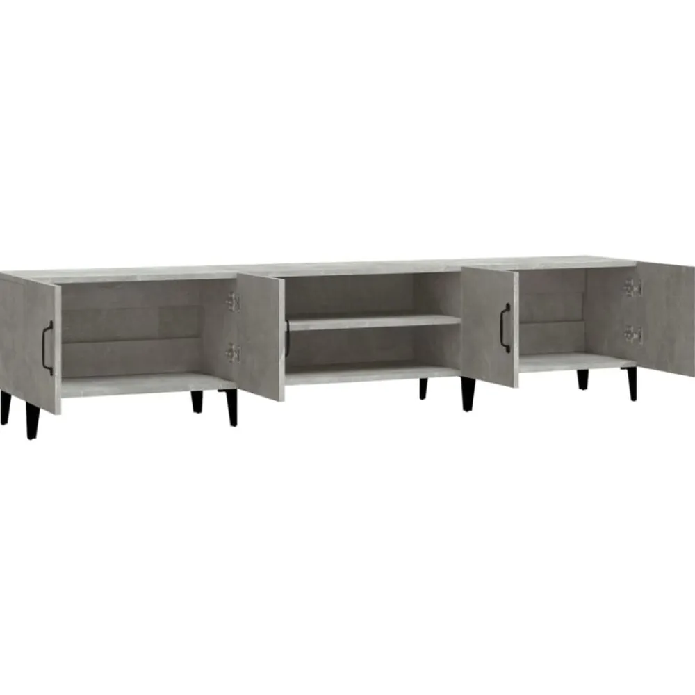 vidaXL Mueble de TV madera contrachapada gris hormigón 180x31,5x40 cm Gris hormigón Discount