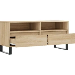vidaXL Mueble de TV madera contrachapada 100x34,5x44,5 cm Roble Sonoma Clearance