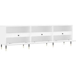 vidaXL Mueble de TV madera contrachapada 150x30x44,5 cm Blanco Online