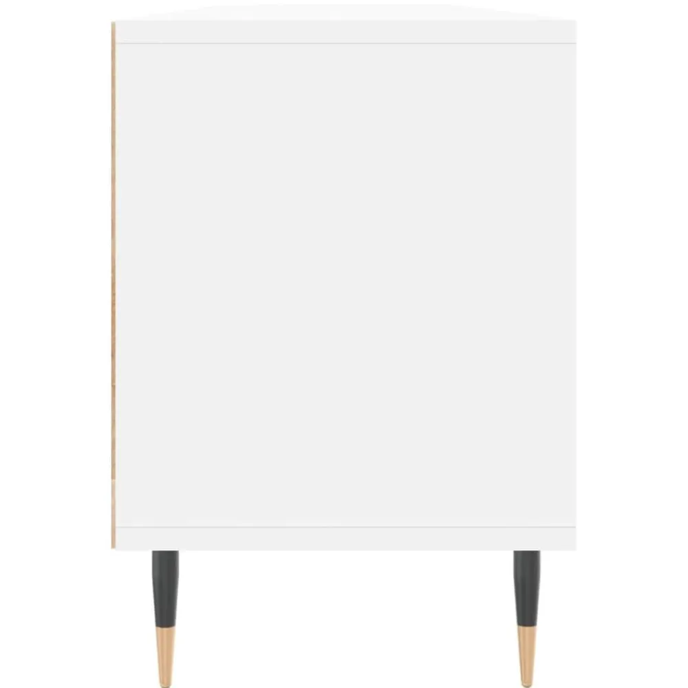 vidaXL Mueble de TV madera contrachapada 150x30x44,5 cm Blanco Online