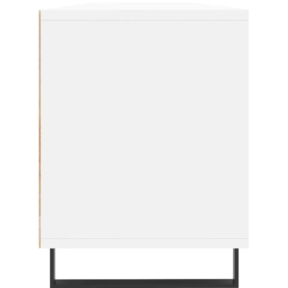 vidaXL Mueble de TV madera contrachapada 150x30x44,5 cm Blanco