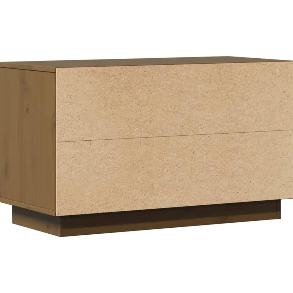 vidaXL Mueble de TV madera maciza de pino marrón miel 74x35x44 cm Marrón miel Outlet