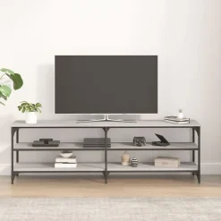 vidaXL Mueble de TV madera contrachapada 160x30x50 cm Gris sonoma Hot