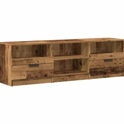 vidaXL Muebles Tv-Mueble de TV madera ingeniería madera envejecida 150x33,5x45cm