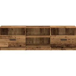 vidaXL Muebles Tv-Mueble de TV madera ingeniería madera envejecida 150x33,5x45cm
