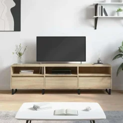 vidaXL Muebles Tv-Mueble de TV madera contrachapada 150x30x44,5 cm