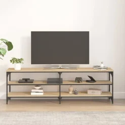 vidaXL Mueble de TV madera contrachapada 160x30x50 cm Roble Sonoma Sale