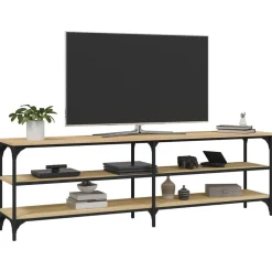 vidaXL Mueble de TV madera contrachapada 160x30x50 cm Roble Sonoma Sale