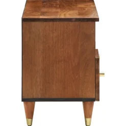 vidaXL Mueble de TV madera maciza de mango 100x33x46 cm Marr&oacute;n miel Discount