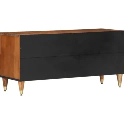 vidaXL Mueble de TV madera maciza de mango 100x33x46 cm Marr&oacute;n miel Discount