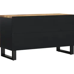 vidaXL Mueble de TV madera mango y madera contrachapada 80x33x46 cm Marrón claro New