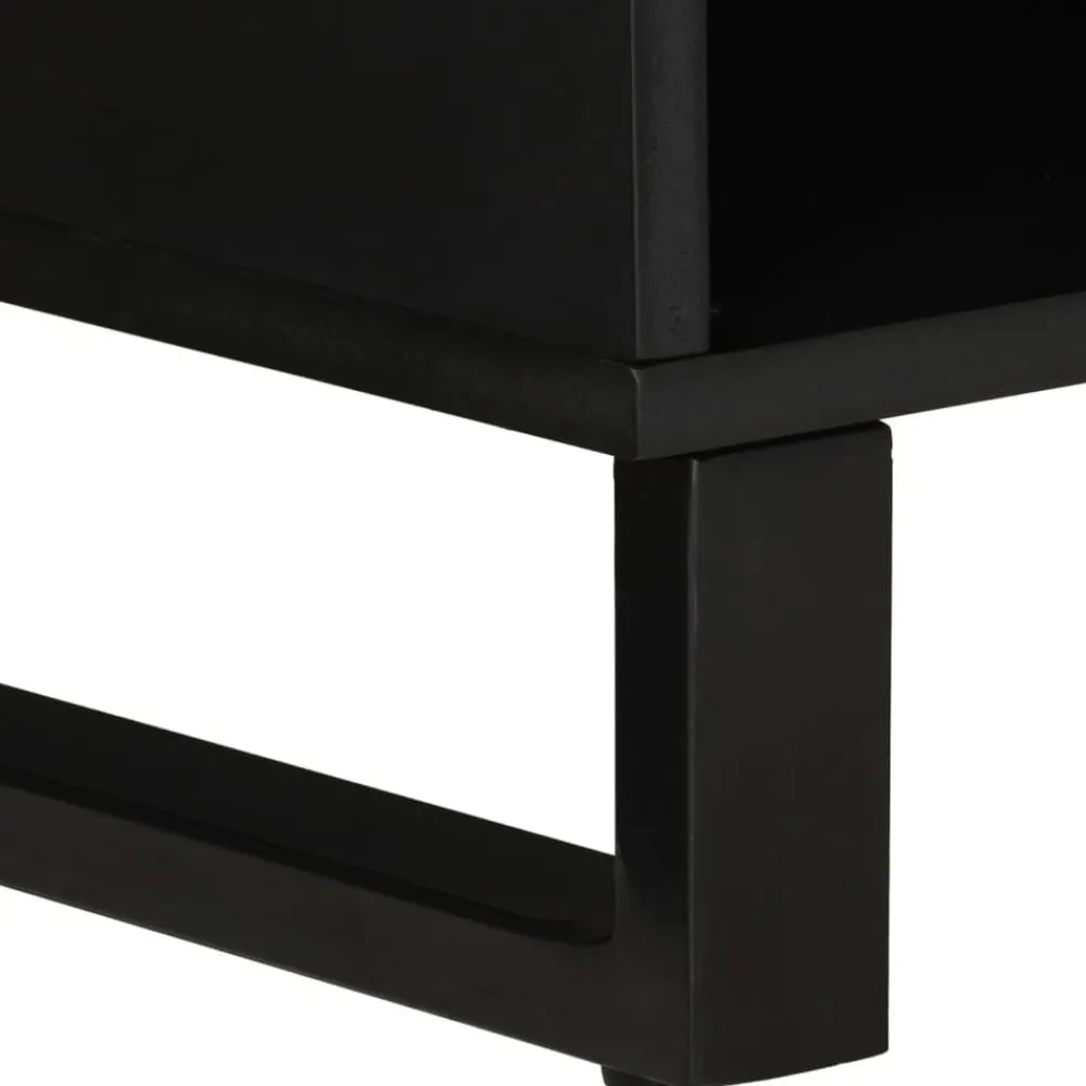 vidaXL Mueble de TV madera mango y madera contrachapada 80x33x46 cm Marrón claro New