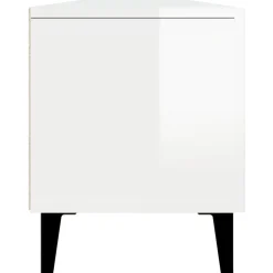 vidaXL Mueble de TV madera contrachapada blanco brillo 180x31,5x40 cm Blanco brillante Discount