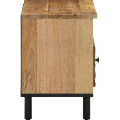vidaXL Mueble de TV madera maciza de mango 80x33x46 cm Natural Clearance