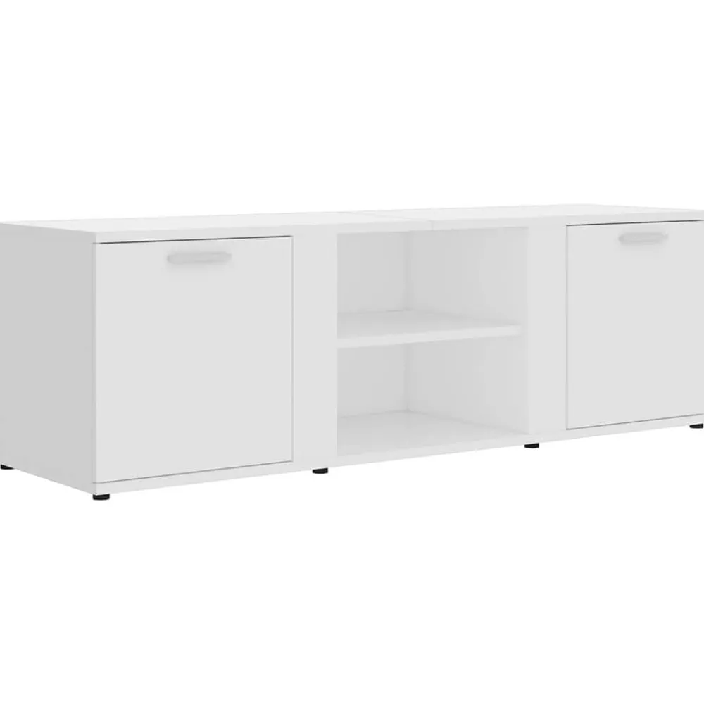vidaXL Mueble de TV madera contrachapada 120x34x37 cm Blanco Sale