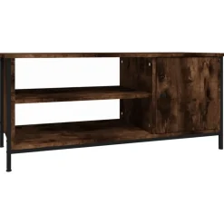 vidaXL Mueble de TV madera contrachapada 100x40x45 cm Roble ahumado Best
