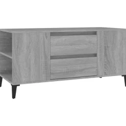 vidaXL Mueble de TV madera contrachapada 102x44,5x50 cm Gris sonoma Outlet