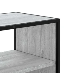 vidaXL Mueble de TV madera y metal roble ahumado 60x31x39,5 cm Gris sonoma Hot