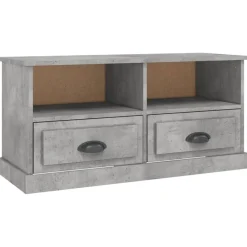 vidaXL Mueble de TV madera contrachapada gris hormigón 93x35,5x45 cm Gris hormig&oacute;n Online