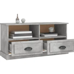 vidaXL Mueble de TV madera contrachapada gris hormigón 93x35,5x45 cm Gris hormig&oacute;n Online