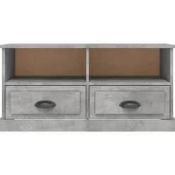 vidaXL Mueble de TV madera contrachapada gris hormigón 93x35,5x45 cm Gris hormig&oacute;n Online