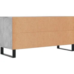vidaXL Muebles Tv-Mueble de TV madera de ingeniería gris hormigón 102x36x50 cm