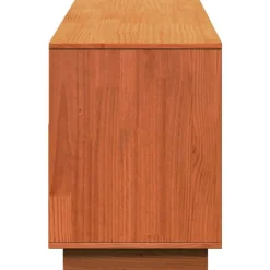 vidaXL Mueble de TV madera maciza de pino marrón cera 140x37x50 cm Marr&oacute;n cera Outlet