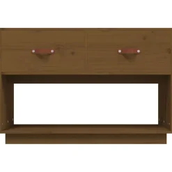 vidaXL Muebles Tv-Mueble de TV madera maciza de pino marrón miel 90x40x60 cm