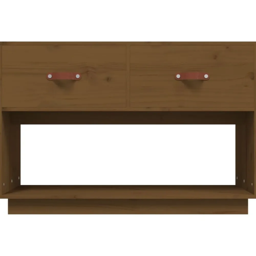 vidaXL Muebles Tv-Mueble de TV madera maciza de pino marrón miel 90x40x60 cm