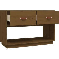 vidaXL Muebles Tv-Mueble de TV madera maciza de pino marrón miel 90x40x60 cm