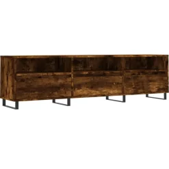 vidaXL Mueble de TV madera contrachapada 150x30x44,5 cm Roble ahumado Sale