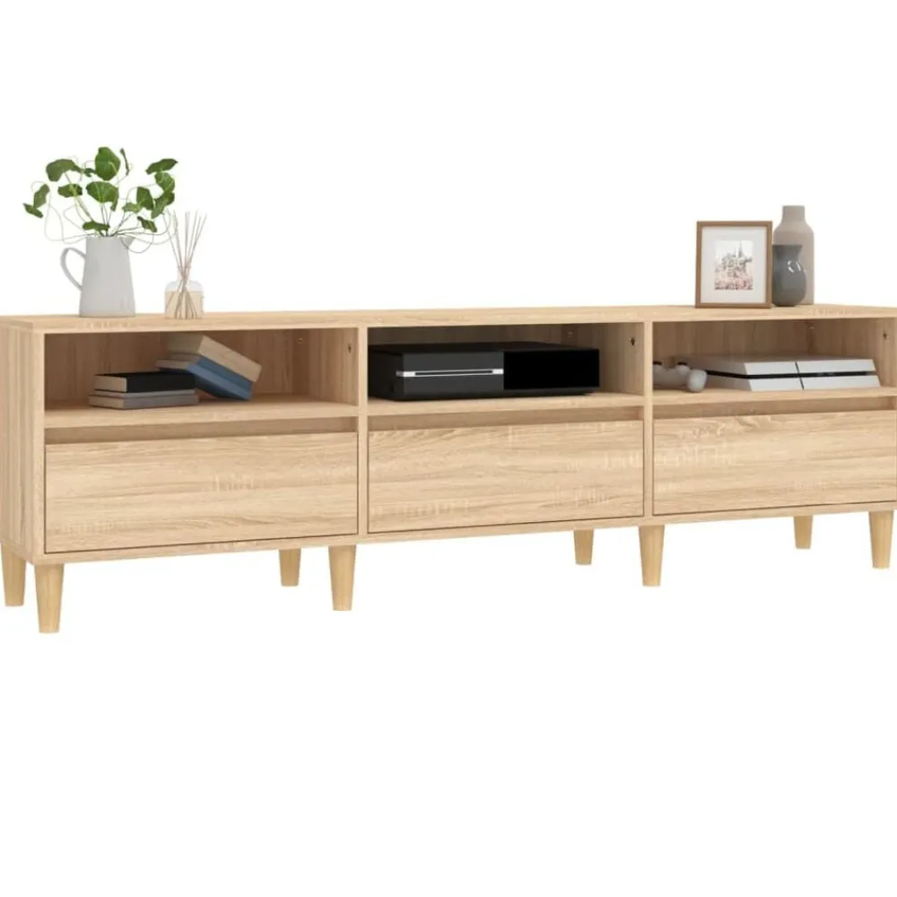 vidaXL Muebles Tv-Mueble de TV madera contrachapada 150x30x44,5 cm