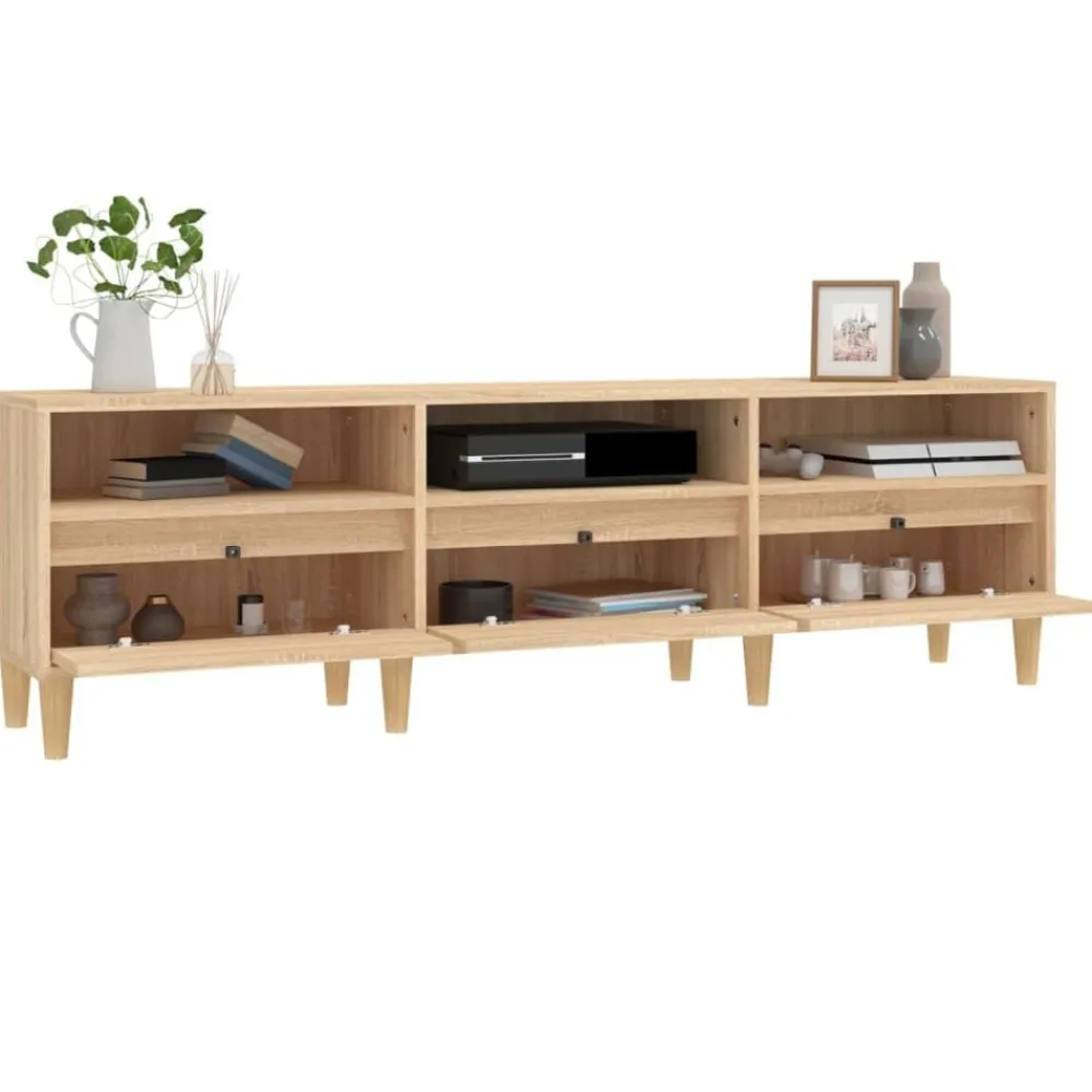 vidaXL Muebles Tv-Mueble de TV madera contrachapada 150x30x44,5 cm