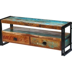 vidaXL Mueble de TV madera maciza reciclada Discount