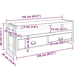 vidaXL Mueble de TV madera maciza reciclada Discount