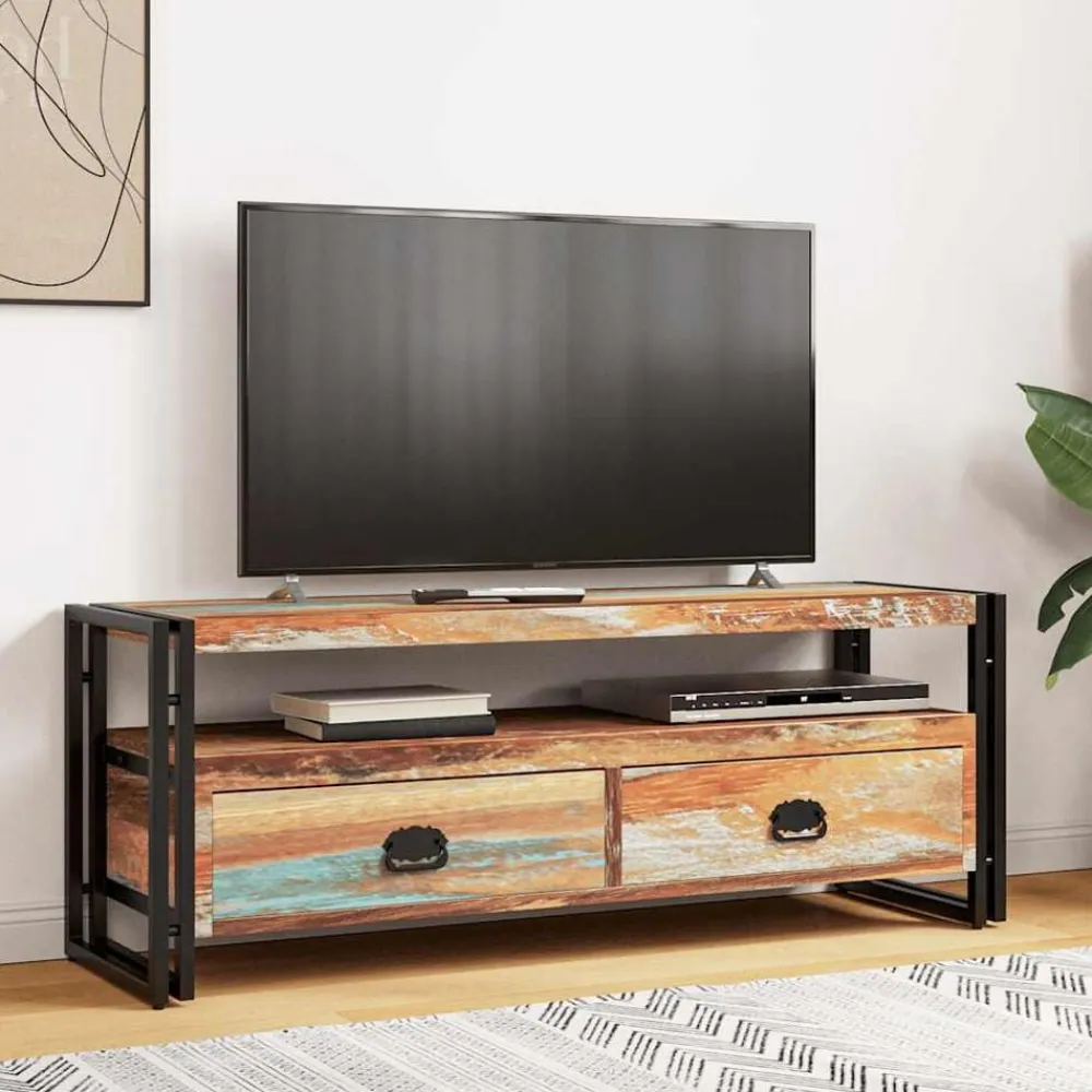 vidaXL Mueble de TV madera maciza reciclada Discount