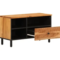 vidaXL Muebles Tv-Mueble de TV madera maciza de acacia 80x33x46 cm