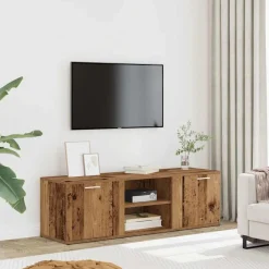 vidaXL Muebles Tv-Mueble de TV madera contrachapada envejecida 120x34x37 cm