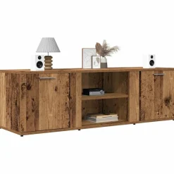vidaXL Muebles Tv-Mueble de TV madera contrachapada envejecida 120x34x37 cm