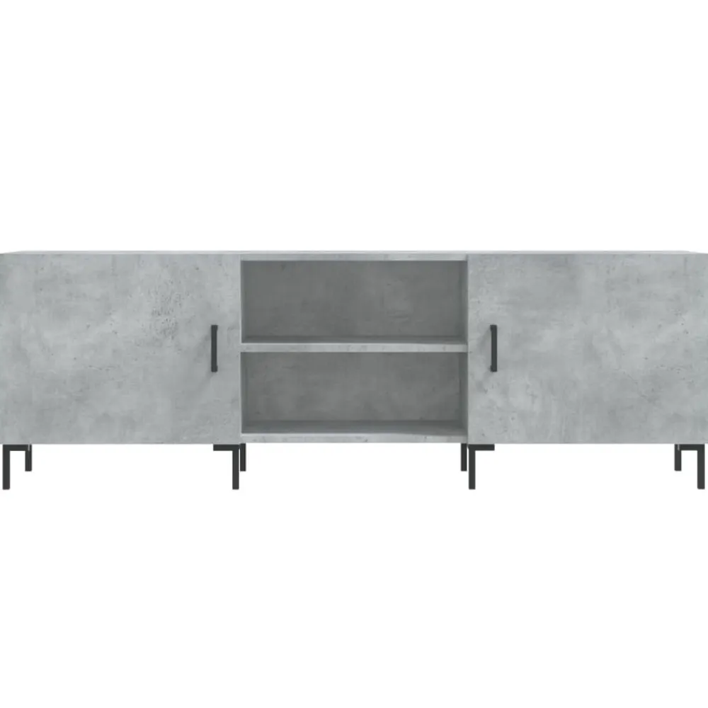 vidaXL Muebles Tv-Mueble de TV madera de ingeniería gris hormigón 150x30x50 cm