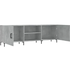 vidaXL Muebles Tv-Mueble de TV madera de ingeniería gris hormigón 150x30x50 cm