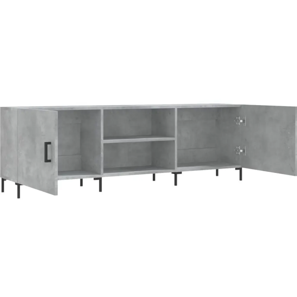 vidaXL Muebles Tv-Mueble de TV madera de ingeniería gris hormigón 150x30x50 cm