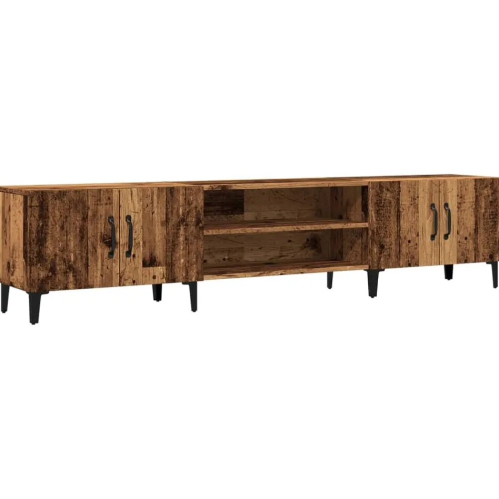 vidaXL Mueble de TV madera ingeniería madera envejecida 180x31,5x40 cm Madera antigua Discount
