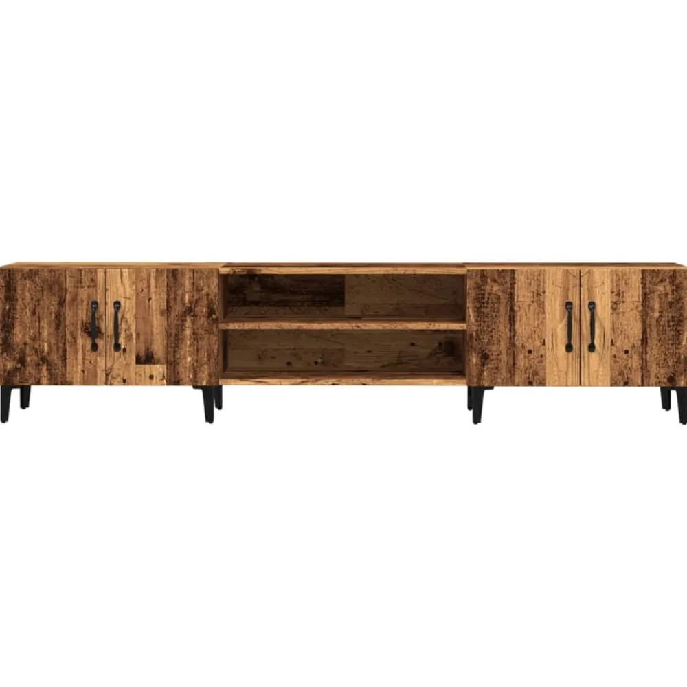 vidaXL Mueble de TV madera ingeniería madera envejecida 180x31,5x40 cm Madera antigua Discount